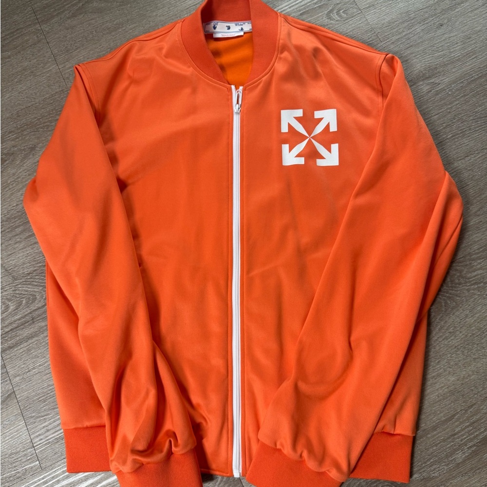 Off-White Vibrant Orange Bomber Jacket